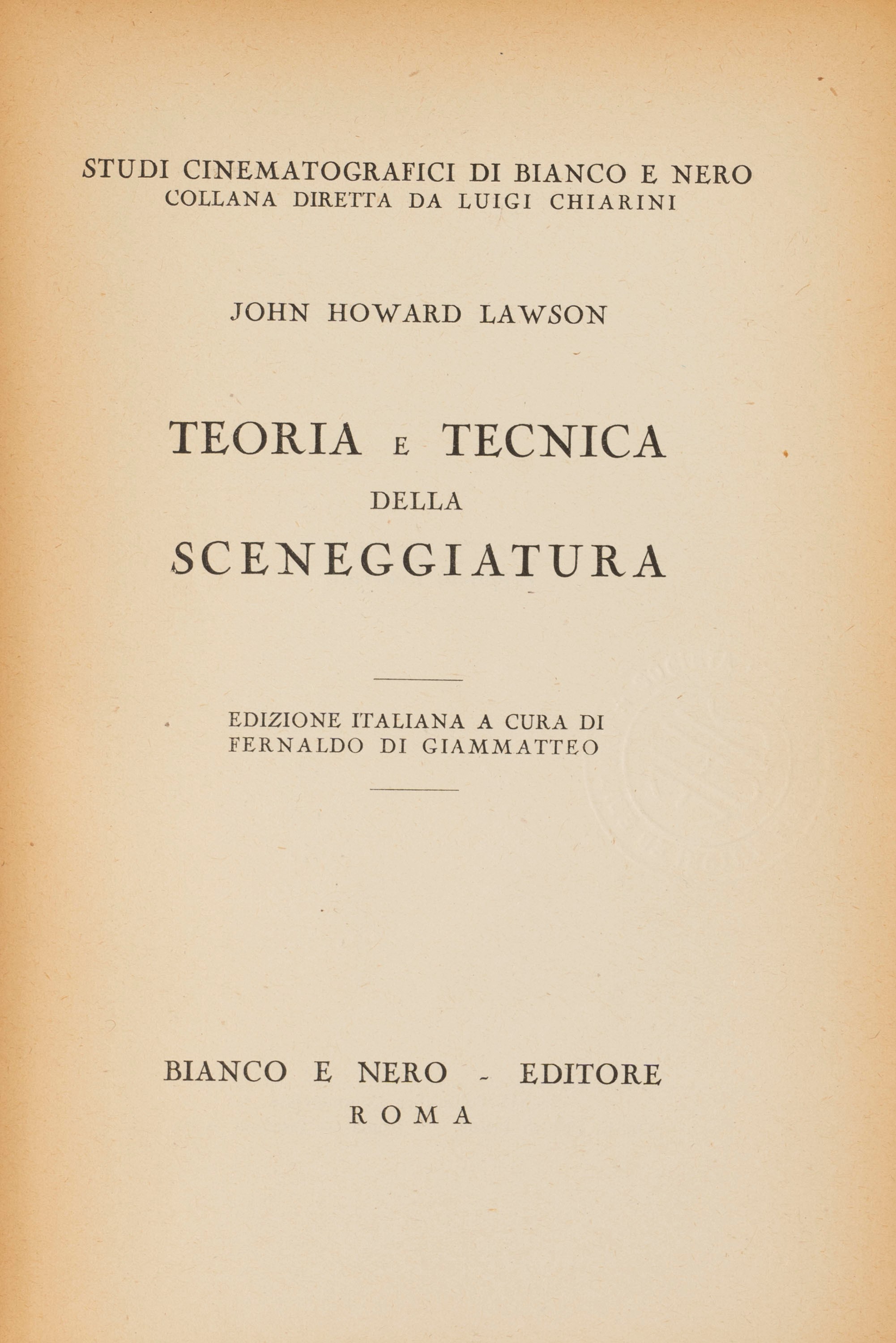 Umberto Barbaro - Soggetto e Sceneggiatura
