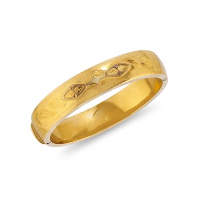 Bracciale in oro giallo 18k con decoro cesellato
