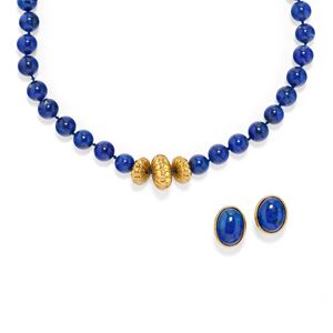  - Collana e orecchini con lapislazzuli 
