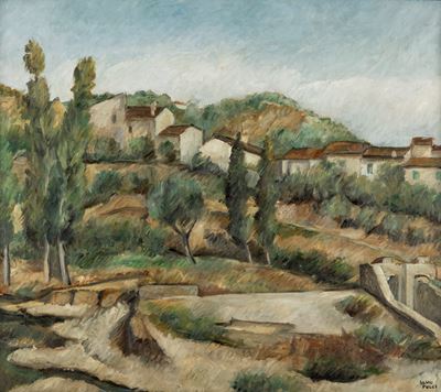 Paesaggio toscano, olio su tela