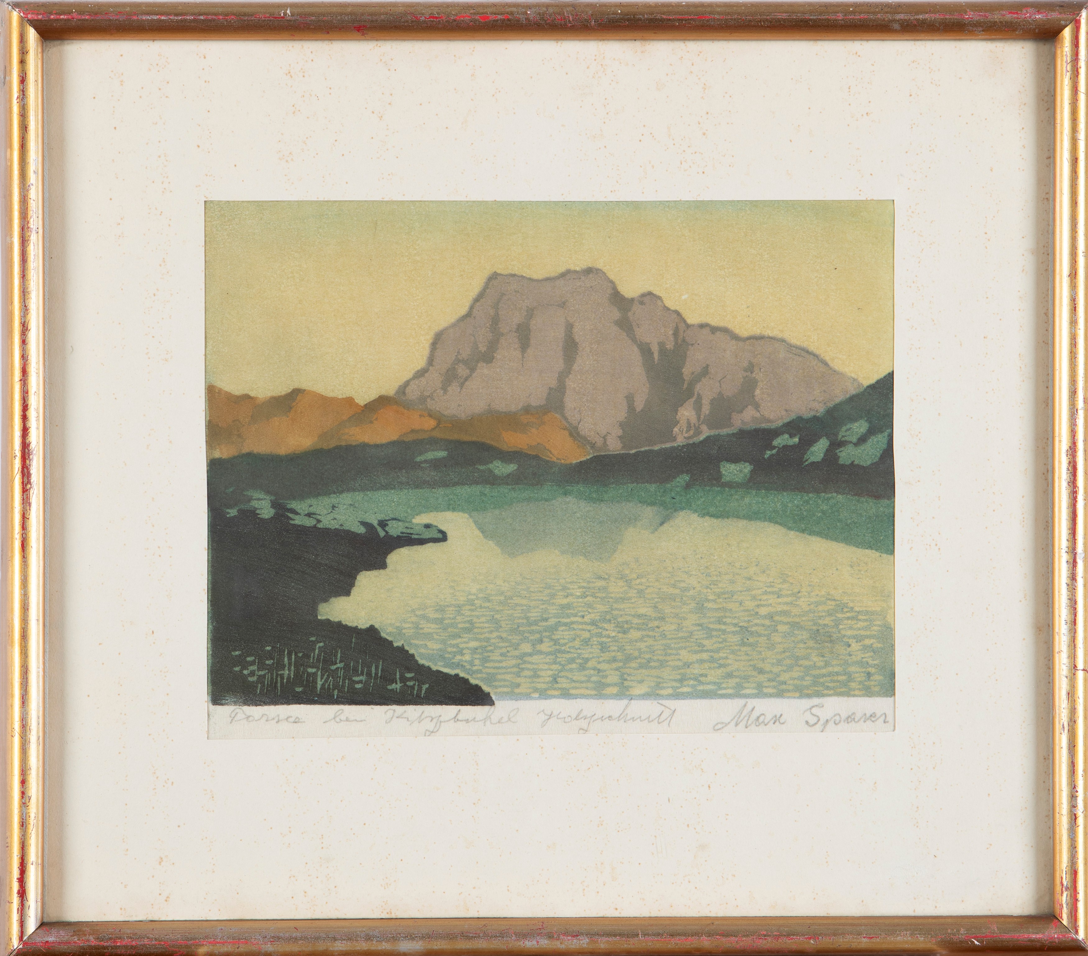 Max Sparer - Lago a Kitzbuhel, xilografia