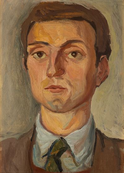 Ritratto maschile, olio su cartone