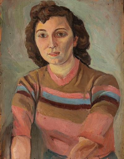 Ritratto femminile, olio su compensato, 1946