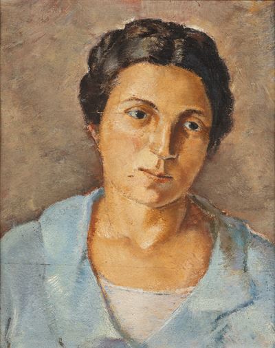 Ritratto femminile, olio su compensato