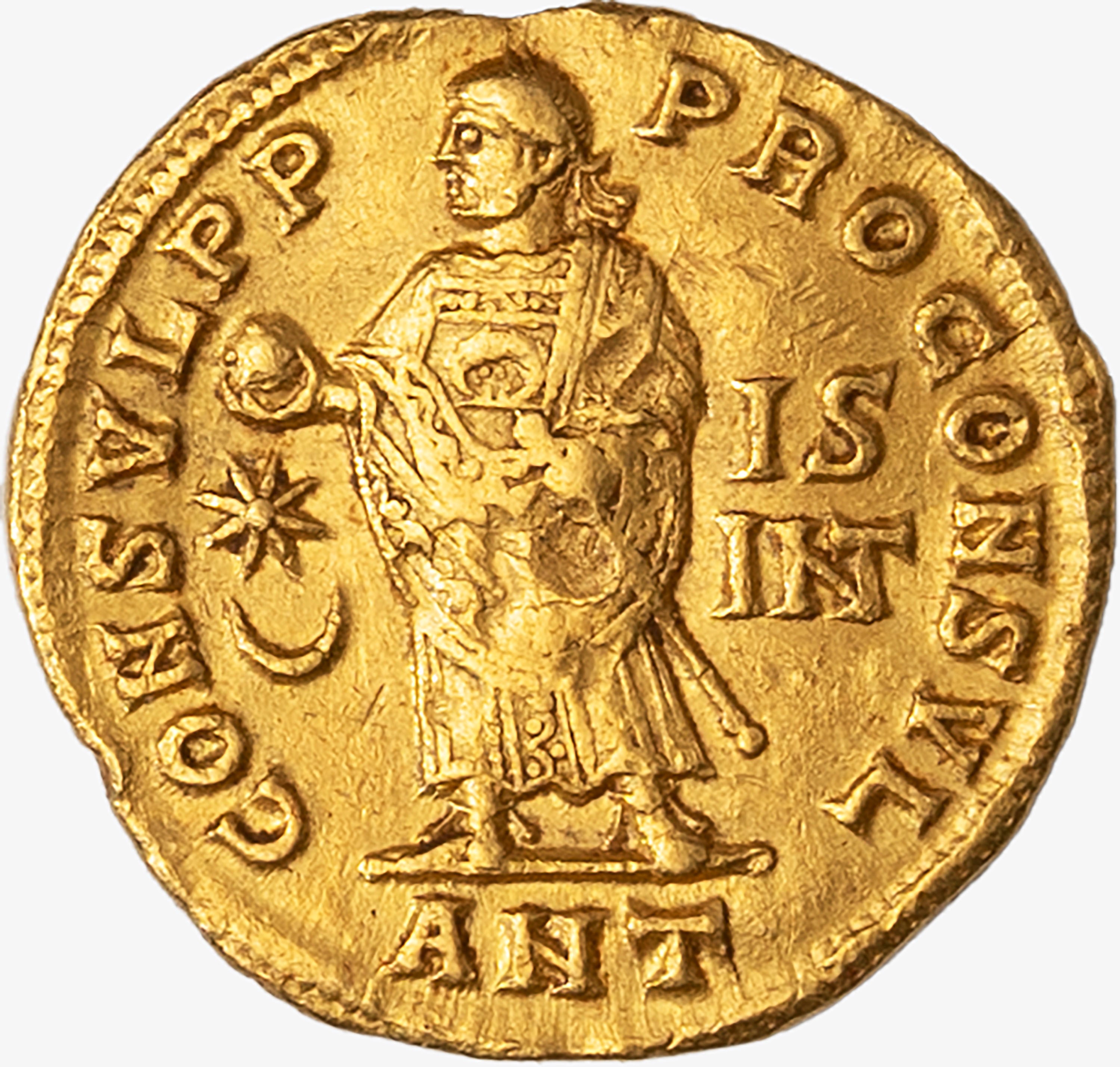 Impero Romano, Costantino, 330-337 D.C. - Costantino, Solido databile al 317-319 d.C., Zecca di A...