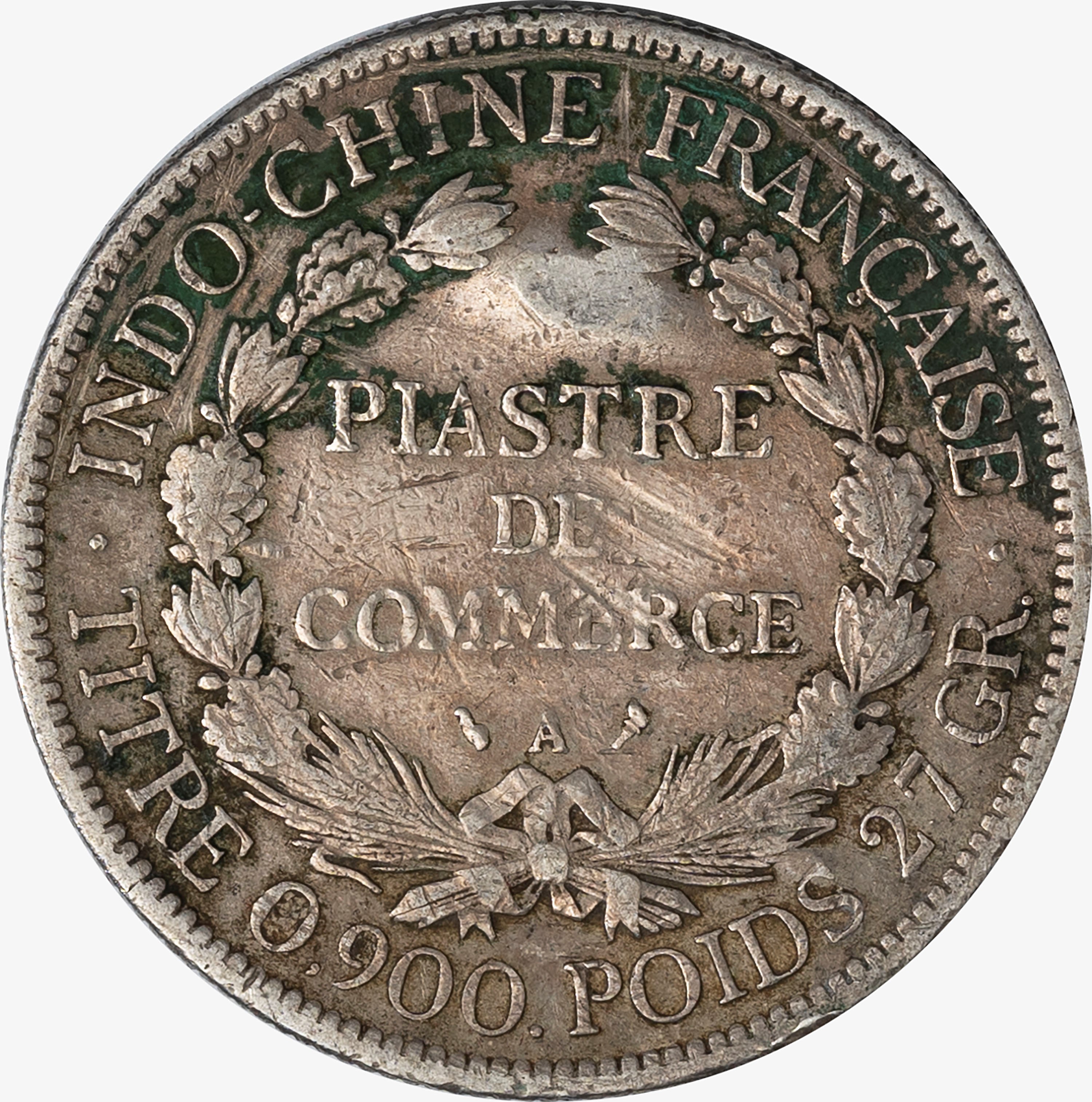 Indocina Francese - Piastre de Commerce in argento, 1907