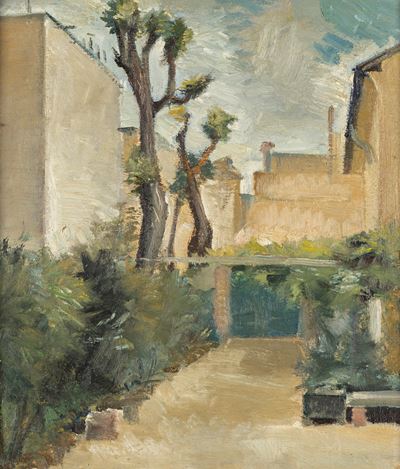 Studio (Paesaggio) - olio su compensato, 1938