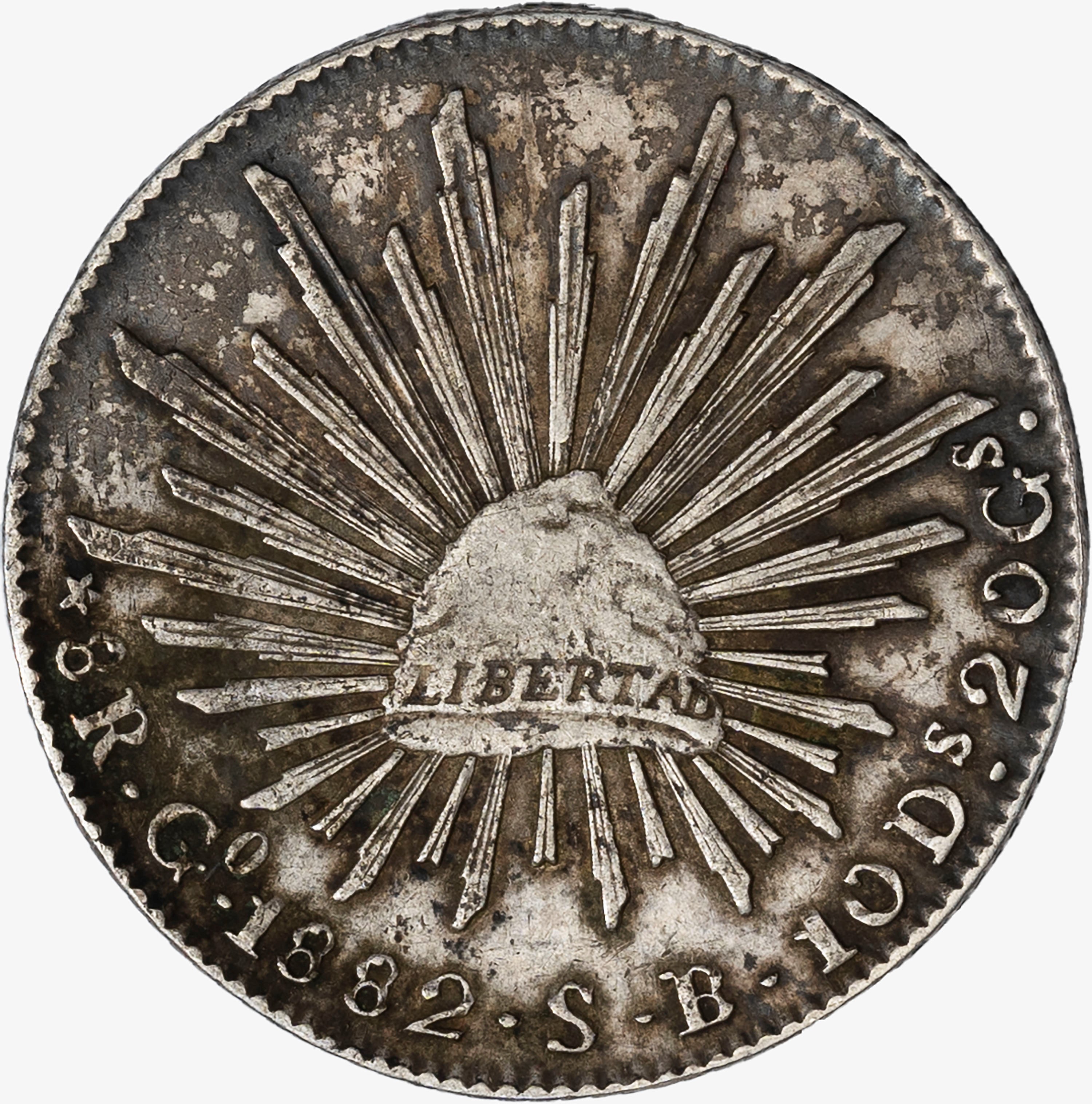 Messico, Repubblica Messicana - Messico, 8 Reales, 1882, Argento