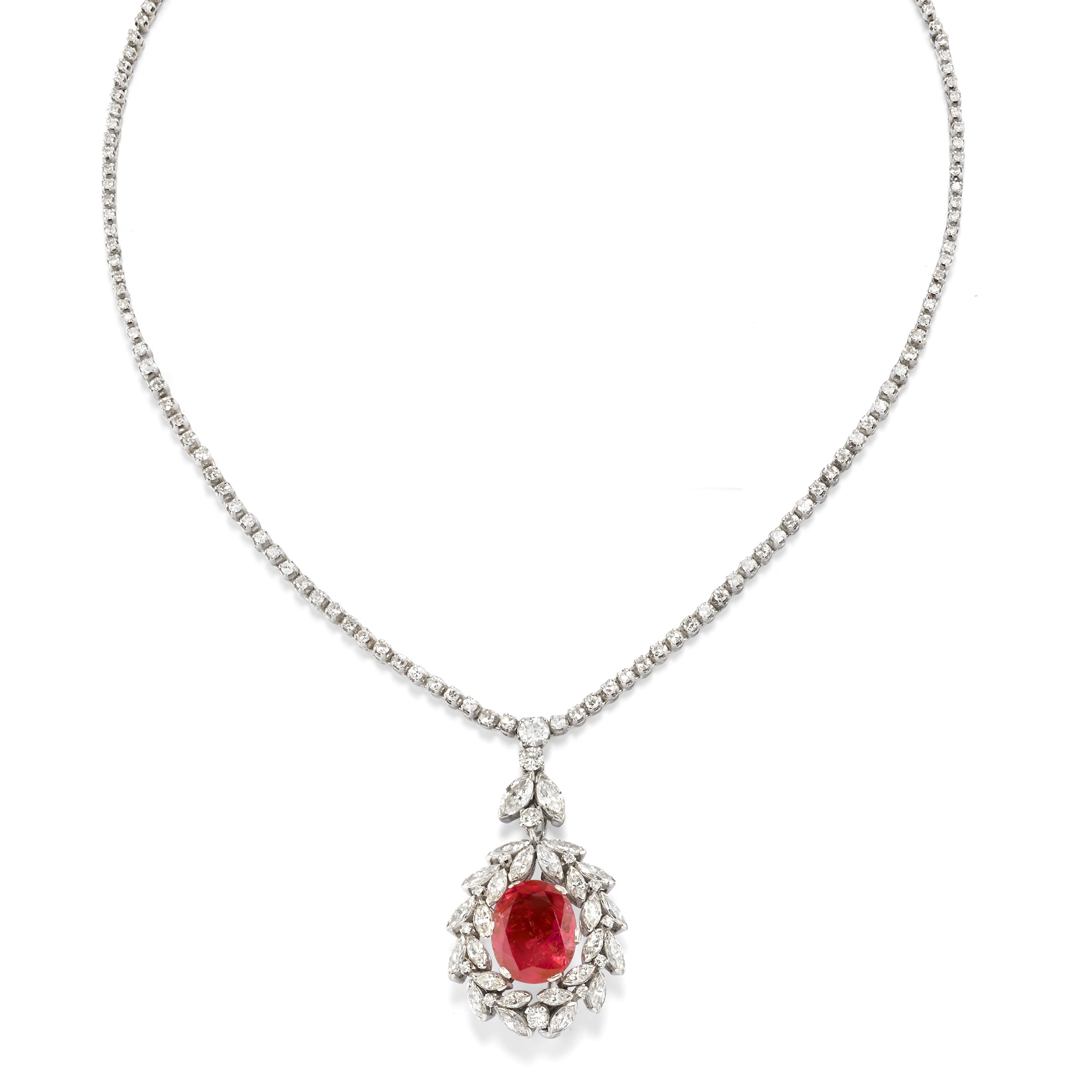 Collana e Orecchini con Rubini