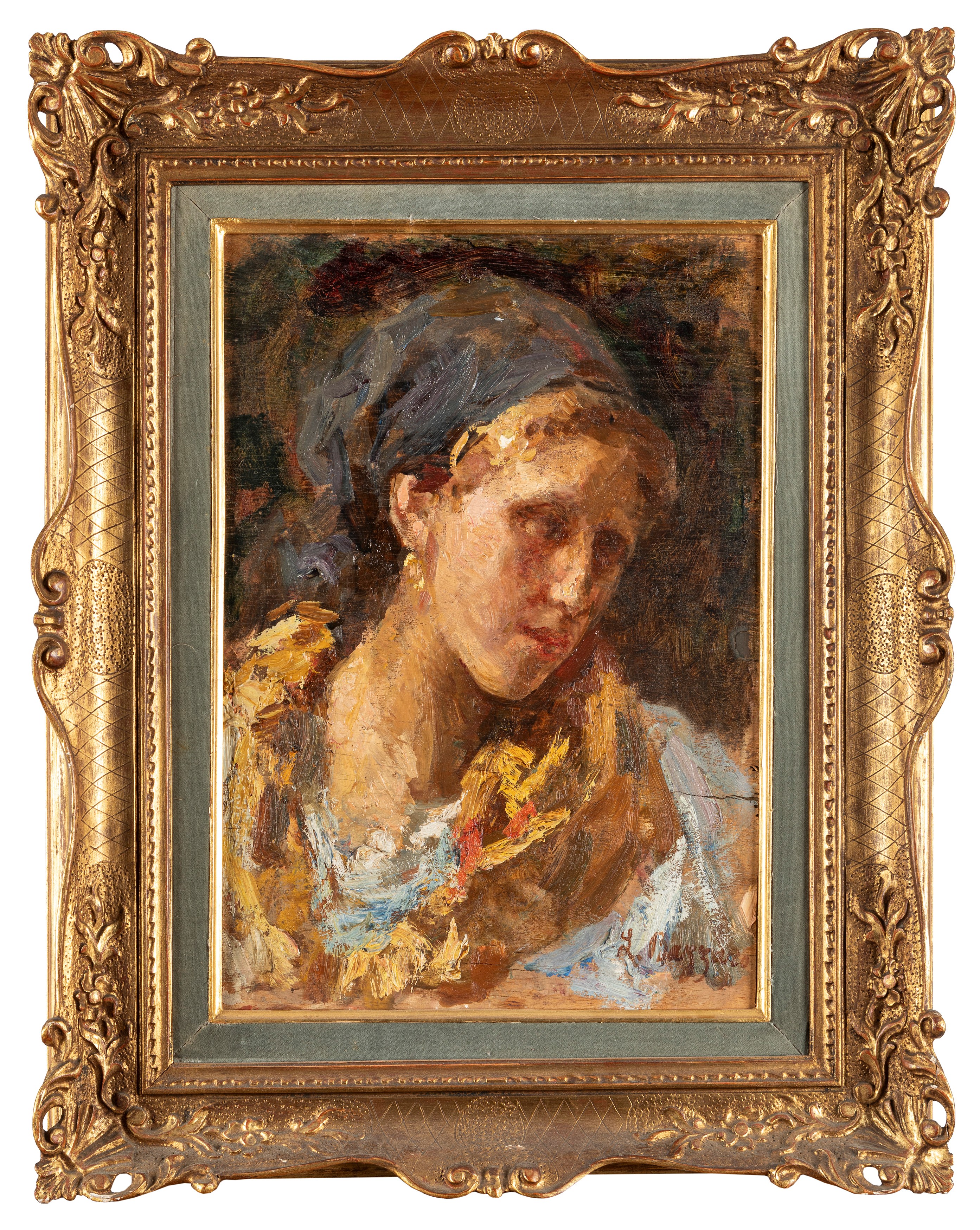 Leonardo Bazzaro - Popolana - olio su compensato