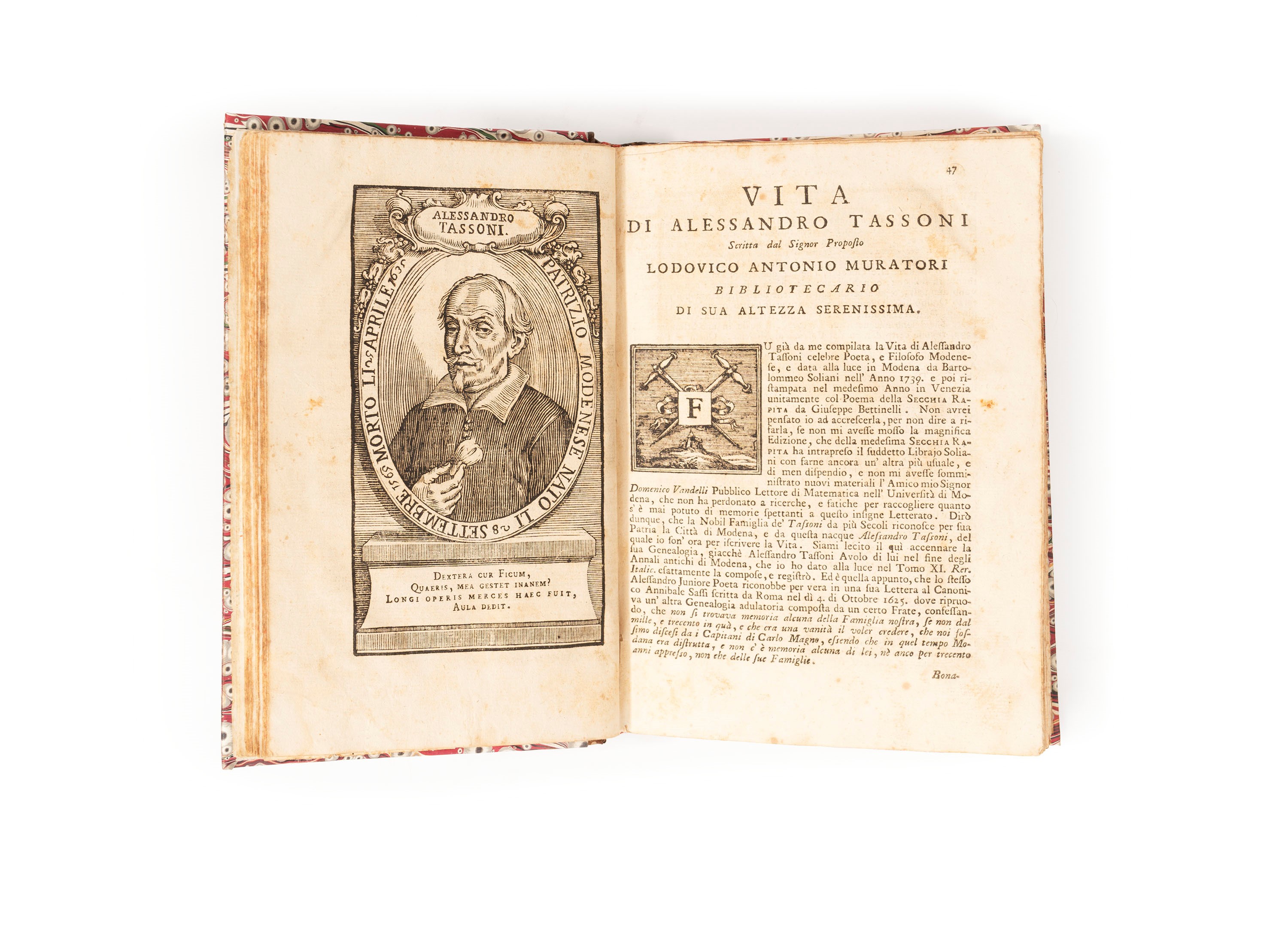 Alessandro Tassoni - La secchia rapita. Poema eroicomico, 1744, incisioni xilografiche