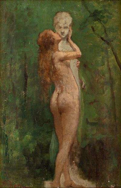 Allegoria, olio su tela, cm 30 x 20
