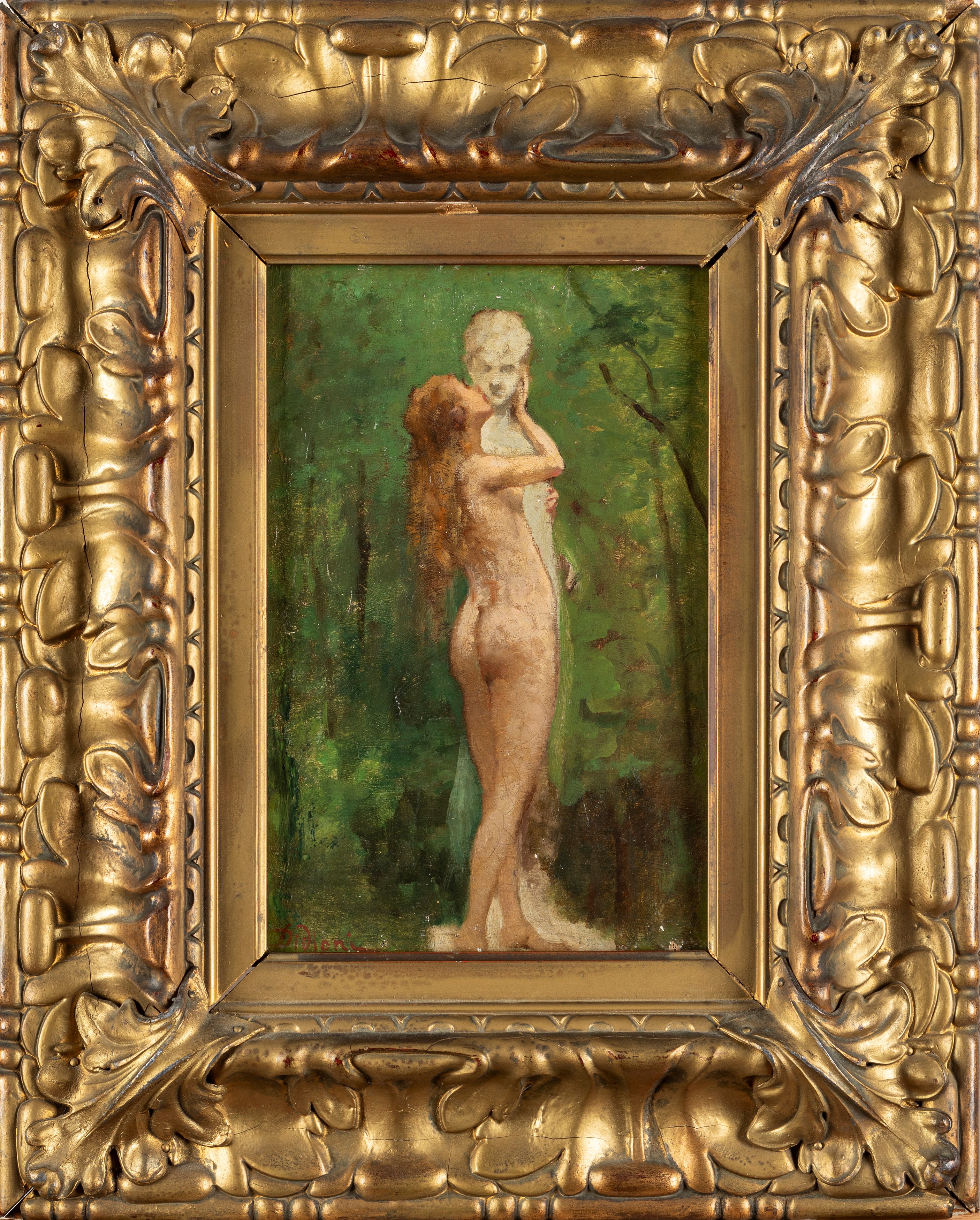 Francesco Didioni - Allegoria, olio su tela, cm 30 x 20