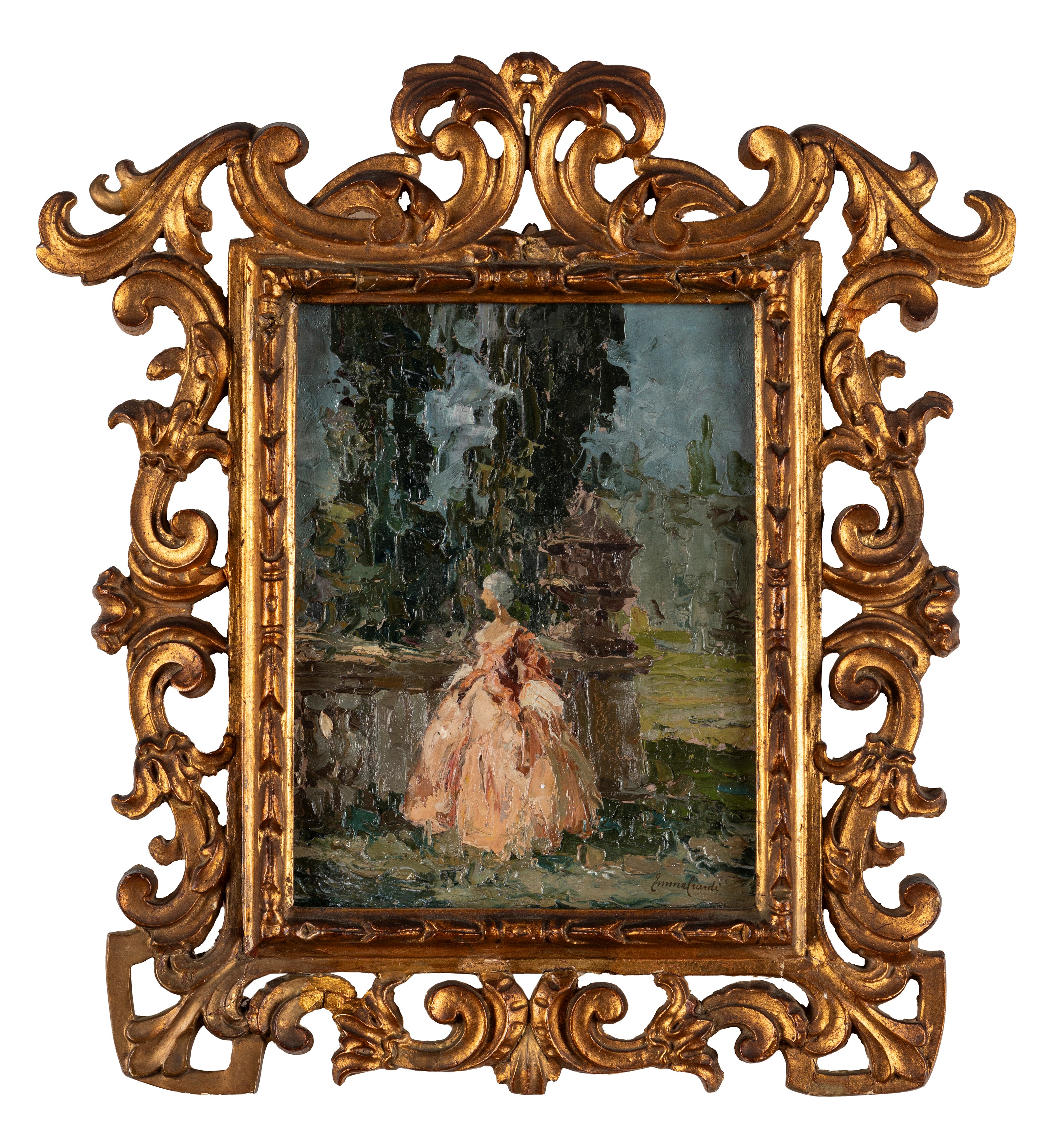 Emma Ciardi - In attesa, olio su cartone