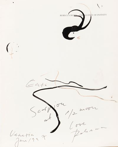 Scorpion e mezza luna, china su carta