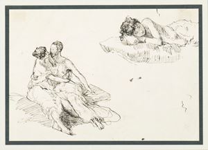 Biseo Cesare - Study of lovers and sleeping women