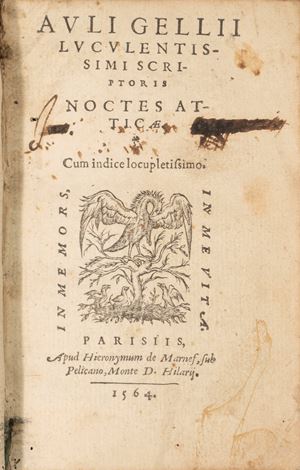 Noctes Atticae. Cum locupletissimo index