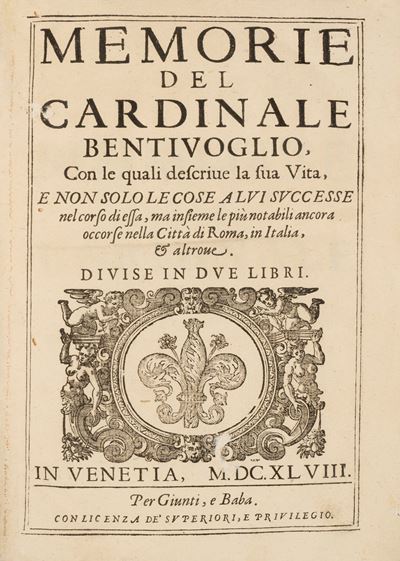 Memorie. Con le quali descrive la sua Vita, edizione originale del 1648