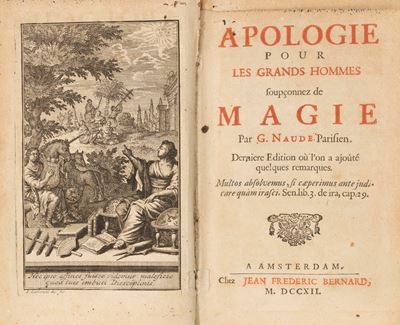 Apologie pour les grands hommes soupçonnés de magie - 1712, Legatura in pergamena