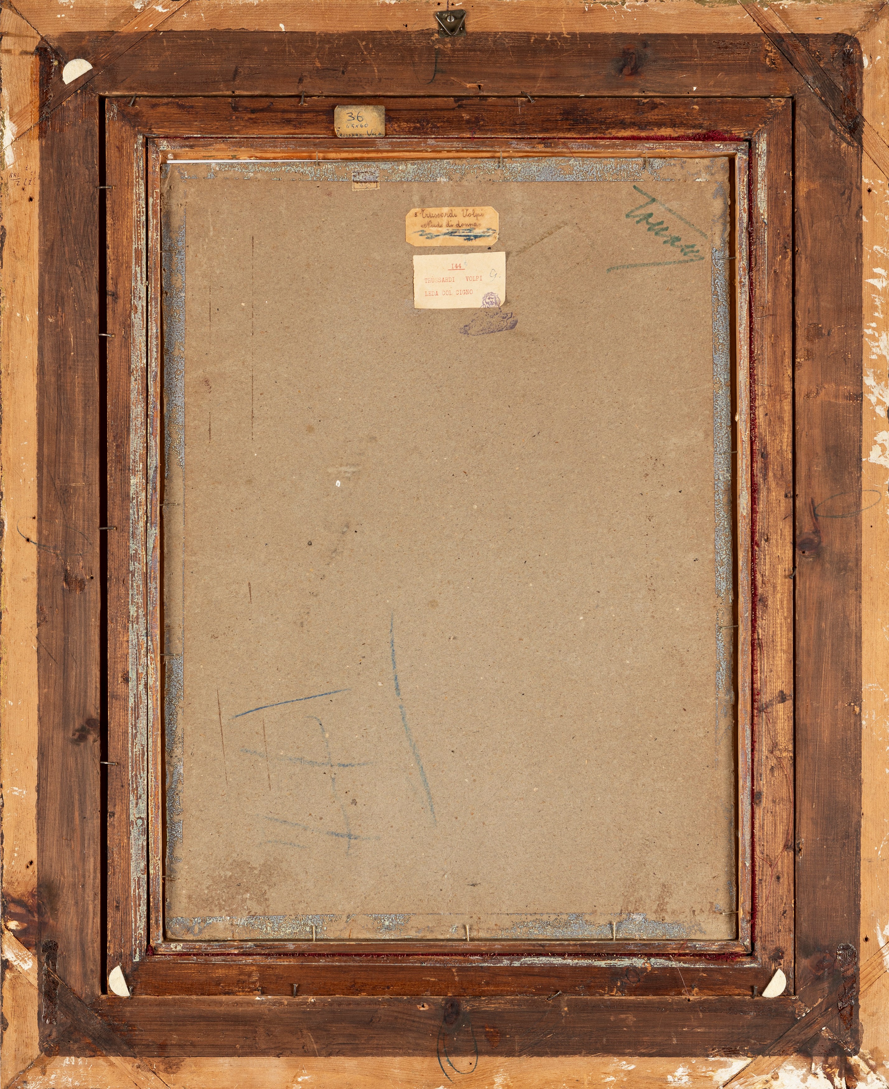 Giovanni Trussardi Volpi - Leda, olio su carta applicata a cartone