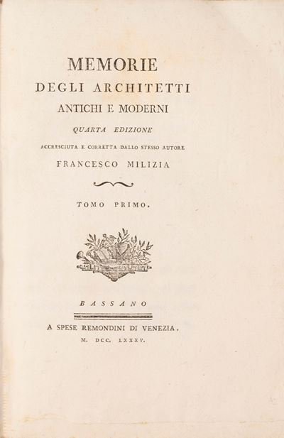 Milizia, Memorie degli architetti antichi e moderni, quarta edizione accresciuta e corretta