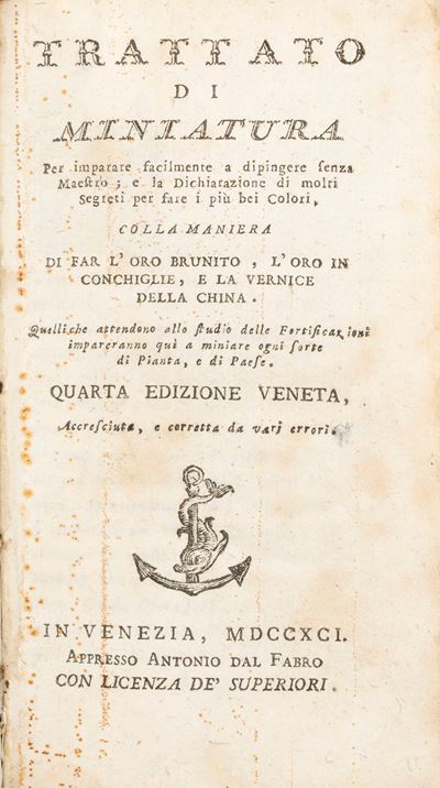 Trattato di miniatura per imparare a dipingere senza Maestro, 1791