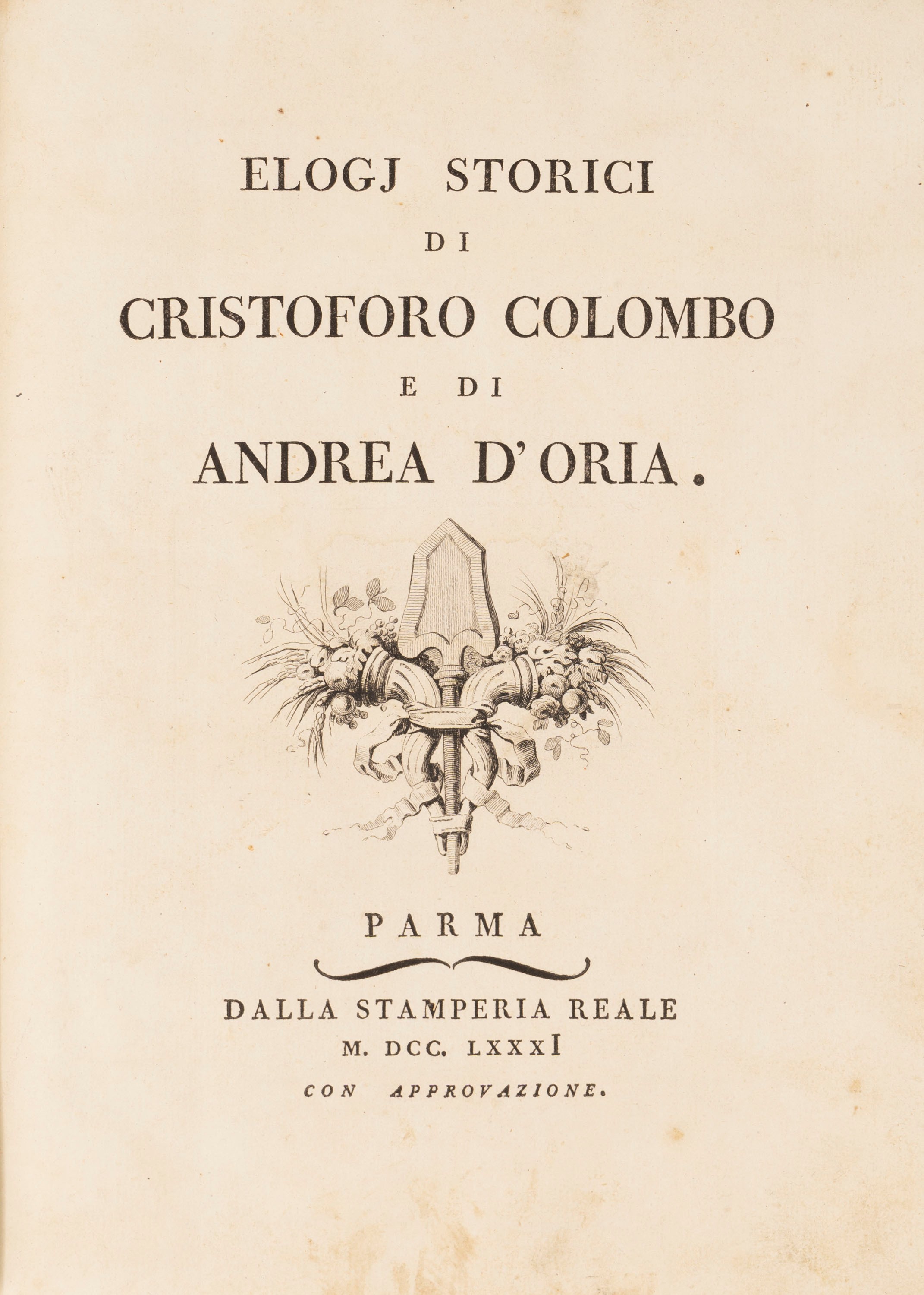 Collezione di opere dedicate a Cristoforo Colombo, 1781