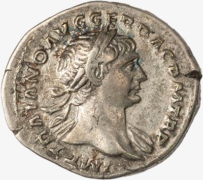 TRAIANO, Denario databile al 103-111 d.C., Zecca di Roma