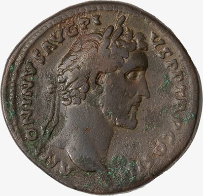 Impero Romano, Sesterzio di Antonino Pio (140-144 d.C.)