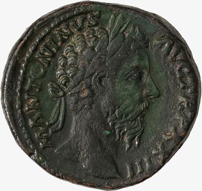 Marco Aurelio, Sesterzio databile al 168-169 d.C.