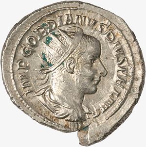 Antoniniano databile al 241-243 d.C.
