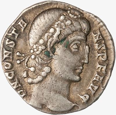 Impero Romano, Siliqua di Costanzo II, 340-351 d.C., argento, 19 mm