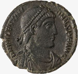 Doppia Maiorina databile al 364-367 d.C.