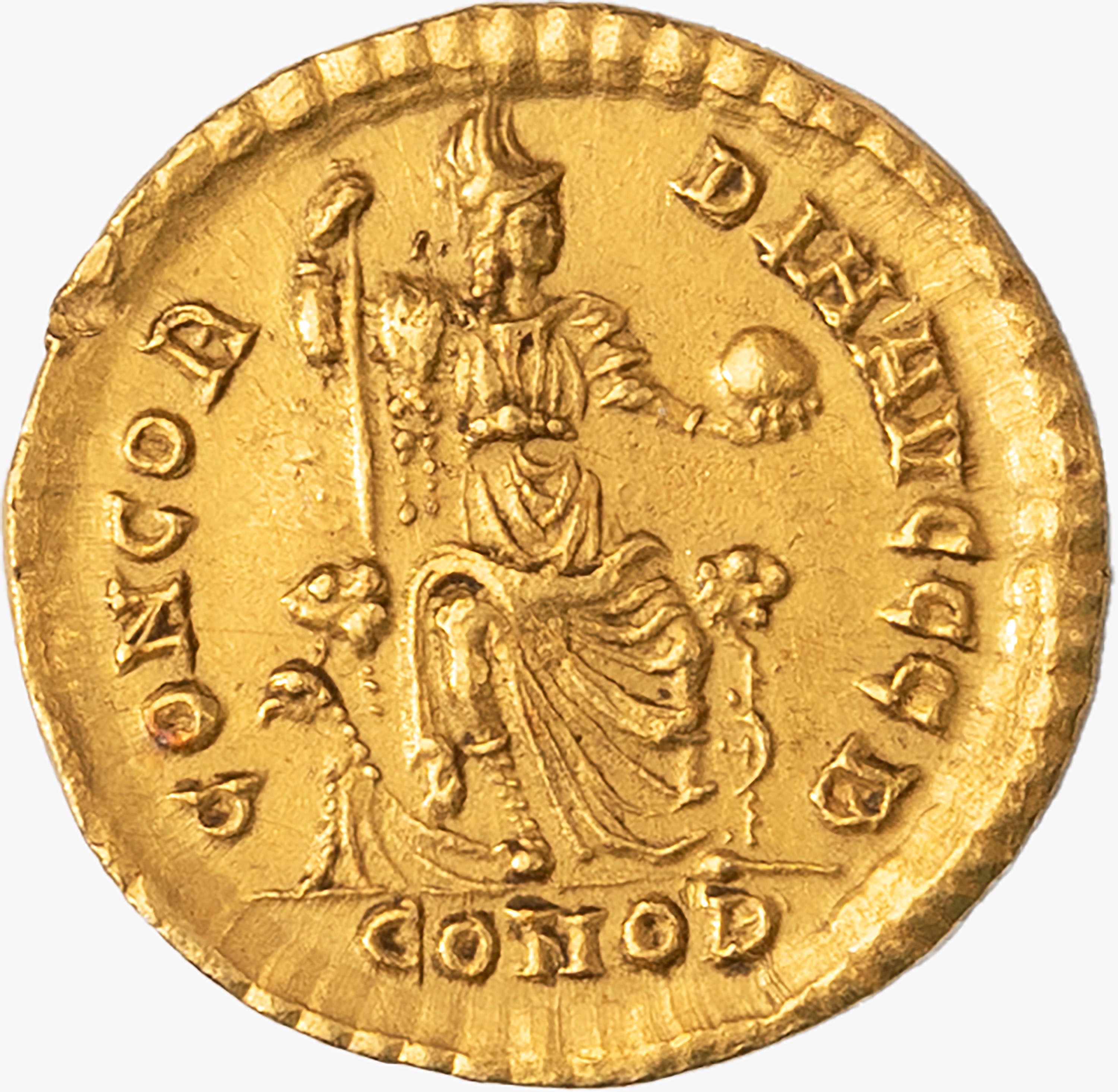 Impero Romano, Teodosio I, 379-395 D.C. - Teodosio I, Moneta commemorativa di Costantinopoli, 379...