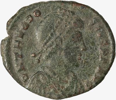 TEODOSIO I, Maiorina ridotta, 383-388 d.C.