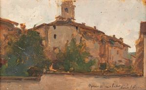 Pellizza da Volpedo Giuseppe  - The town of Volpedo with the church of San Pietro Apostolo