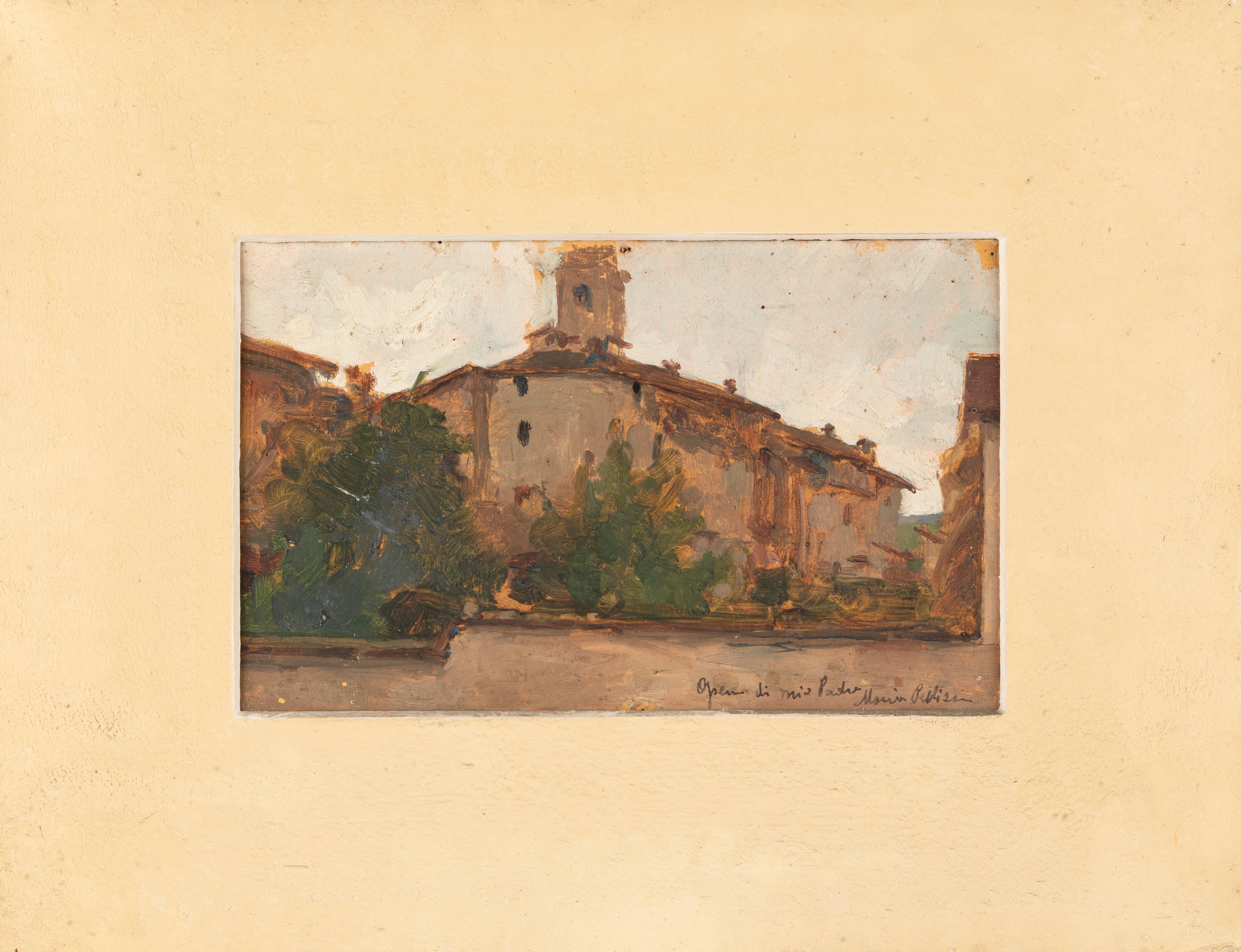 Giuseppe Pellizza da Volpedo - Il Borgo di Volpedo con la Chiesa di San Pietro Apostolo