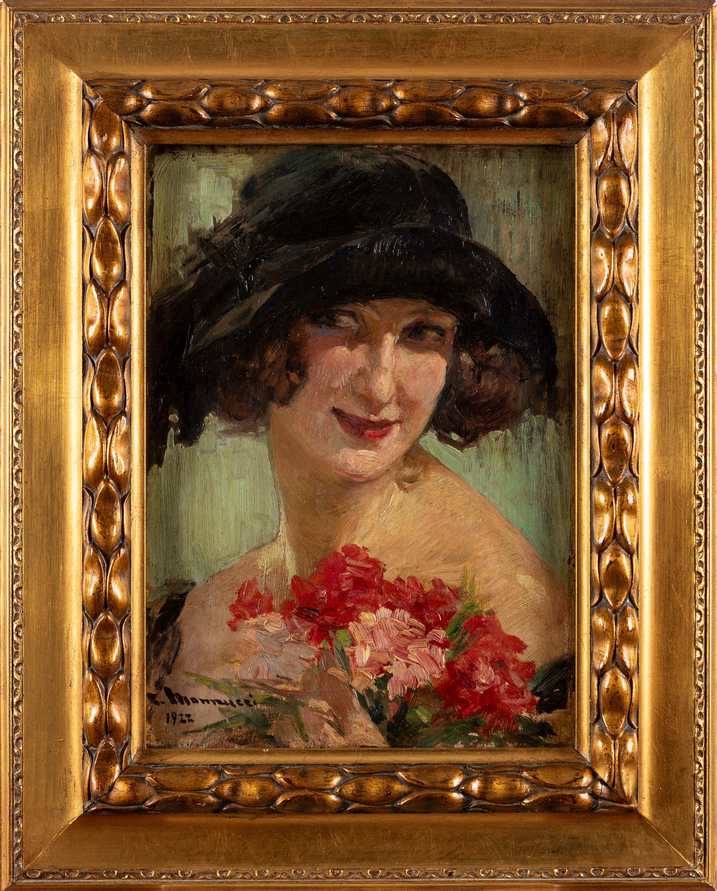 Cipriano Mannucci - Donna con Fiori