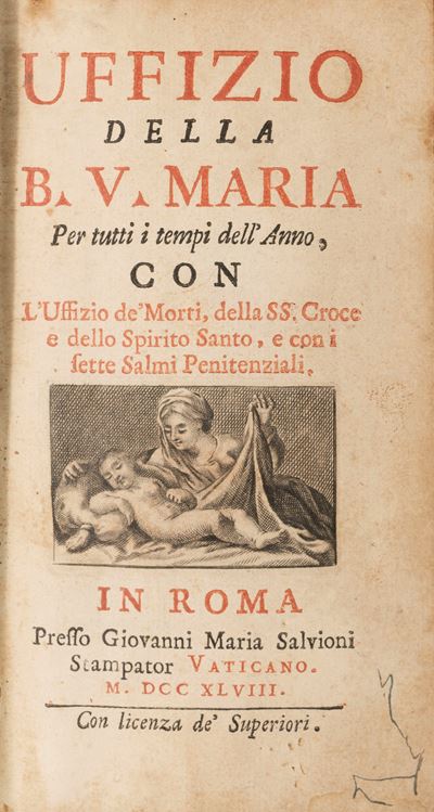 Giovanni Maria Salvioni, Ufficio della B. V. Maria, 1748