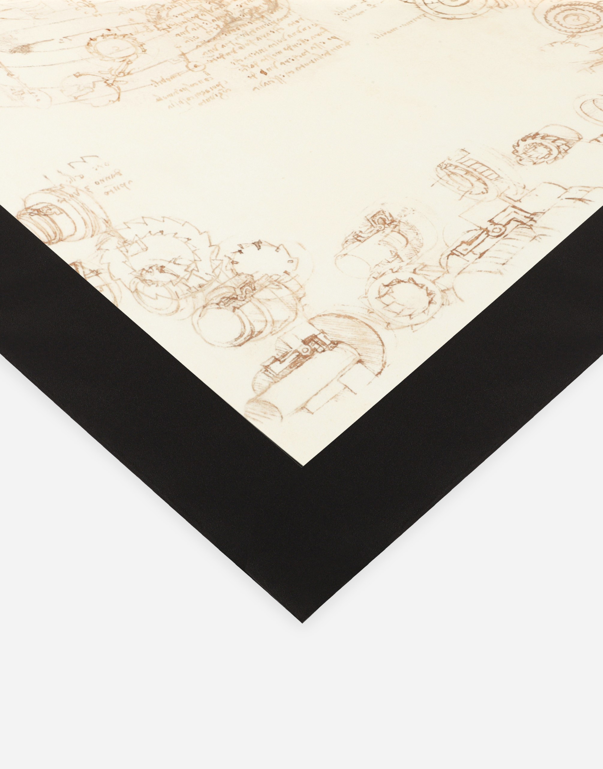 Dolce&gabbana Alta Sartoria - Foulard Dolce&Gabbana, Disegni di meccanismi a molla e ingranaggi d...