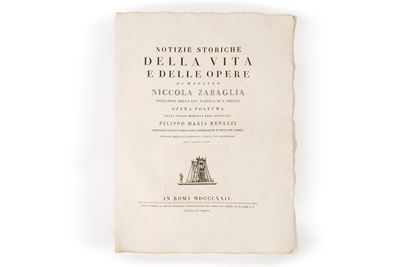 Notizie Storiche della Vita e delle Opere di Maestro Nicola Zabaglia