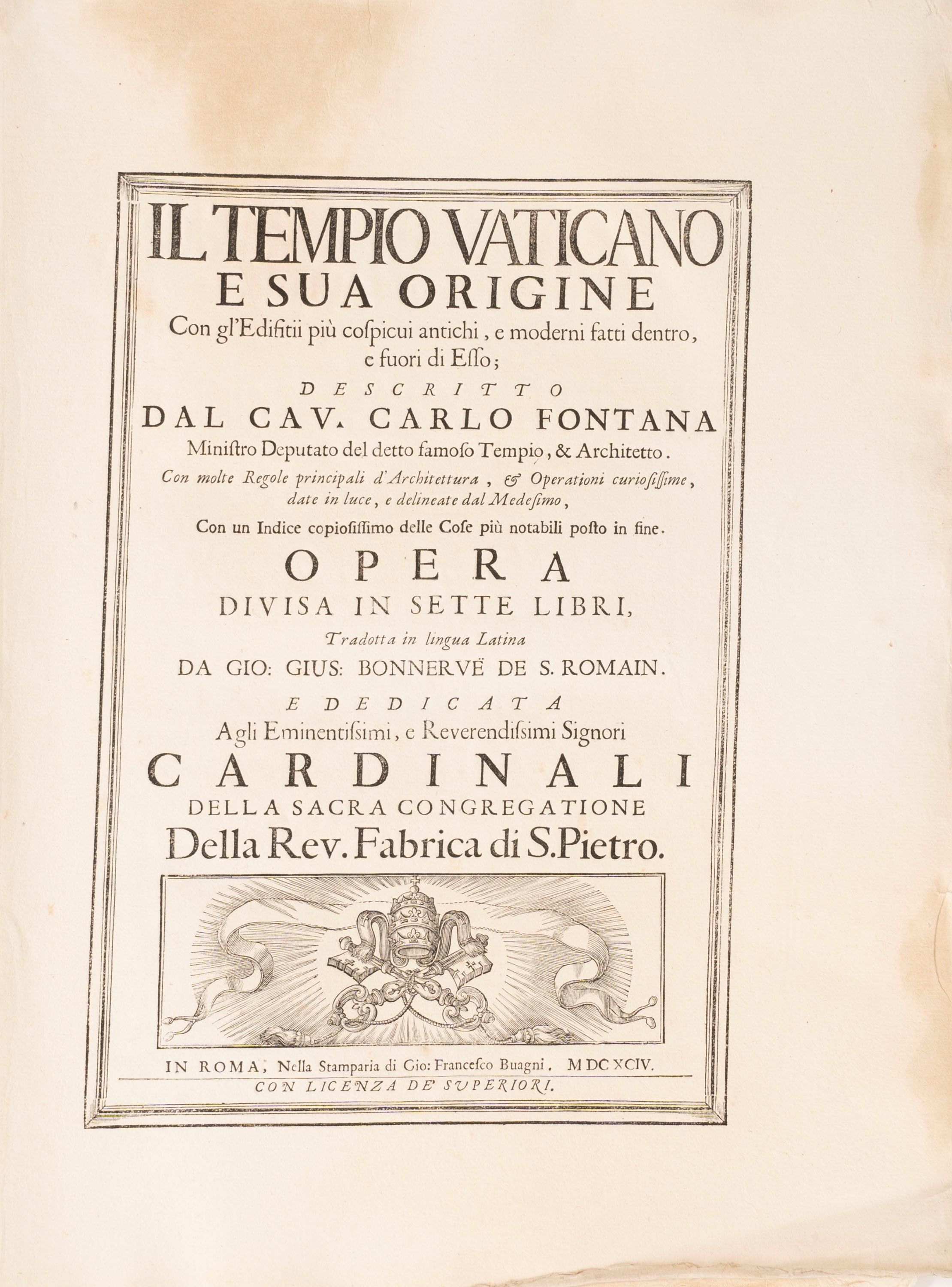 Fontana , Carlo - Templum Vaticanum et ipsius origo, emplum Vaticanum ...