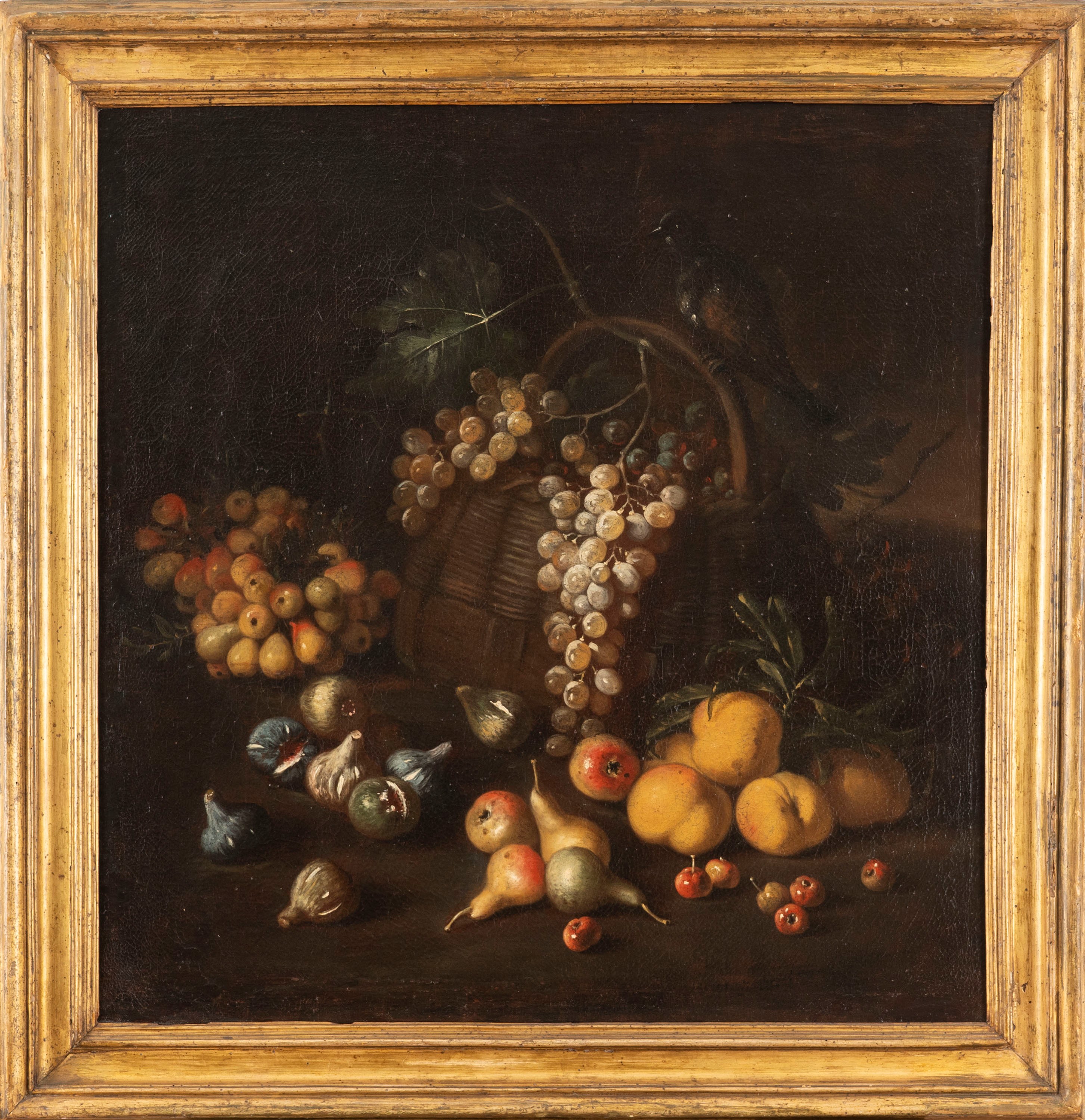 Scuola Lombarda, Secolo XVII - Autore sconosciuto, Coppia di nature morte en plein air, olio su t...