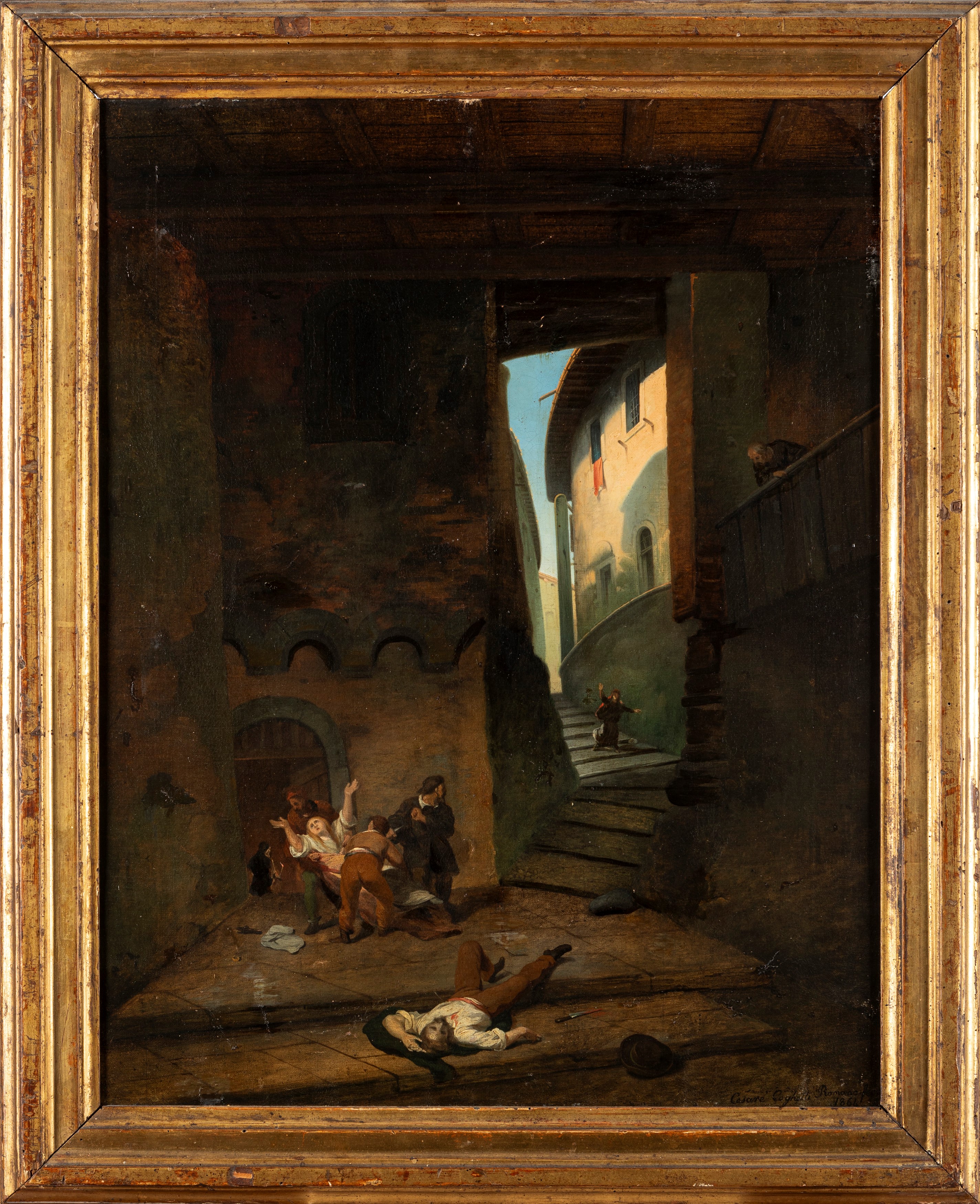 Cesare Coghetti - La vendetta, olio su tela, 1864