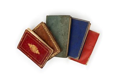 Genova, Lunari del sig. Regina e C., anni 1817, 1830, 1831, 1841, 1871, in legature dell'epoca