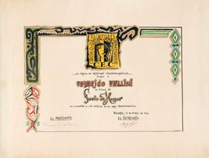 Foreign awards - Circulo de Escritores Cinematograficos...Socio de Honor
