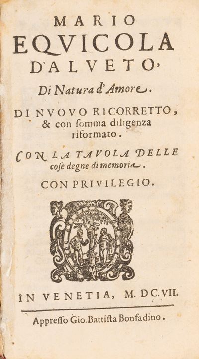Di Natura d'Amore, 1607, letteratura