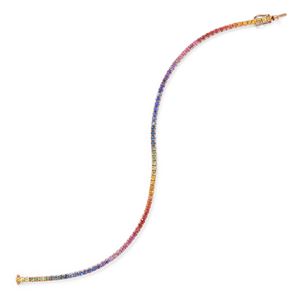 Rainbow tennis bracelet