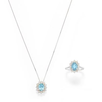 Demi-parure con Acquamarina