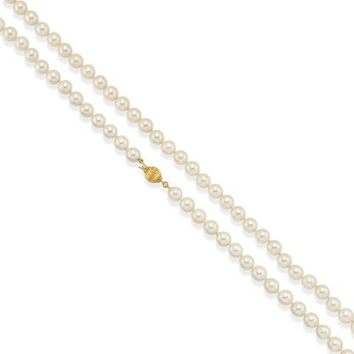 Collana con perle coltivate in oro giallo 18k